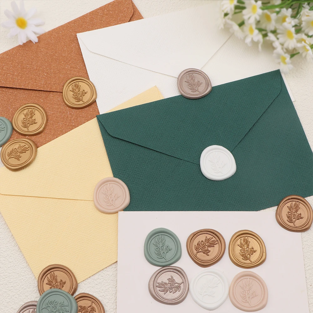25pcs/set Olive Branches Leafy - Wax Seal Stamp Set 评论和价格