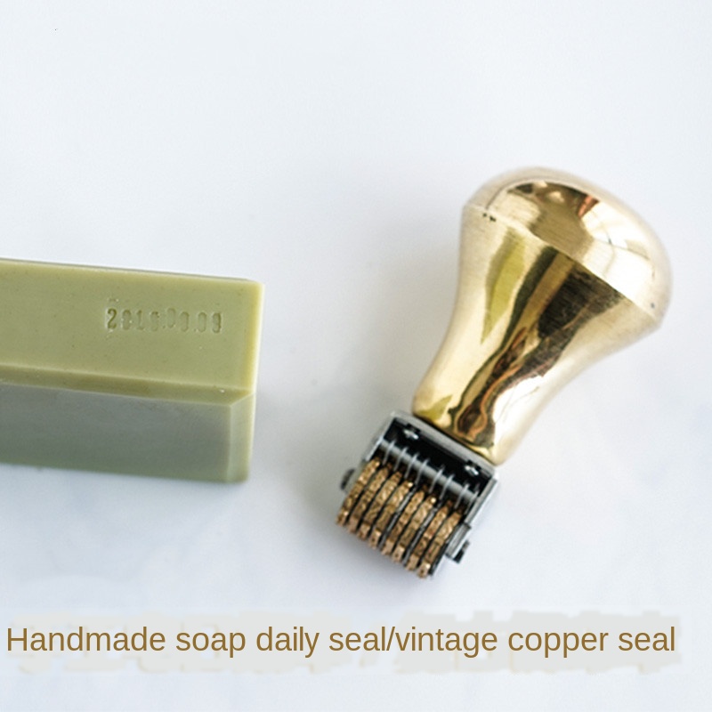 Retro Roller Date Stamp Copper - Rubber Date Stamp 评论和价格