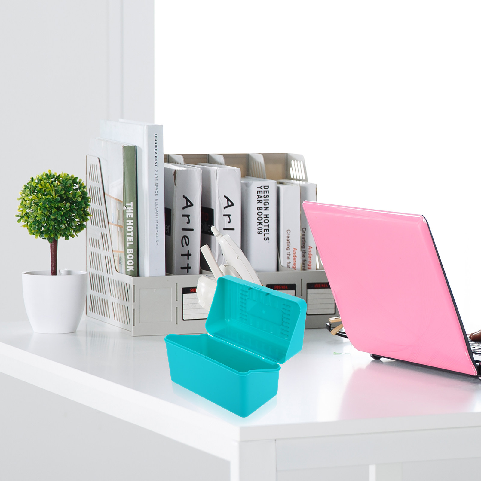 4Pcs Index Card Desktop Storag - Card Index Box 评论和价格