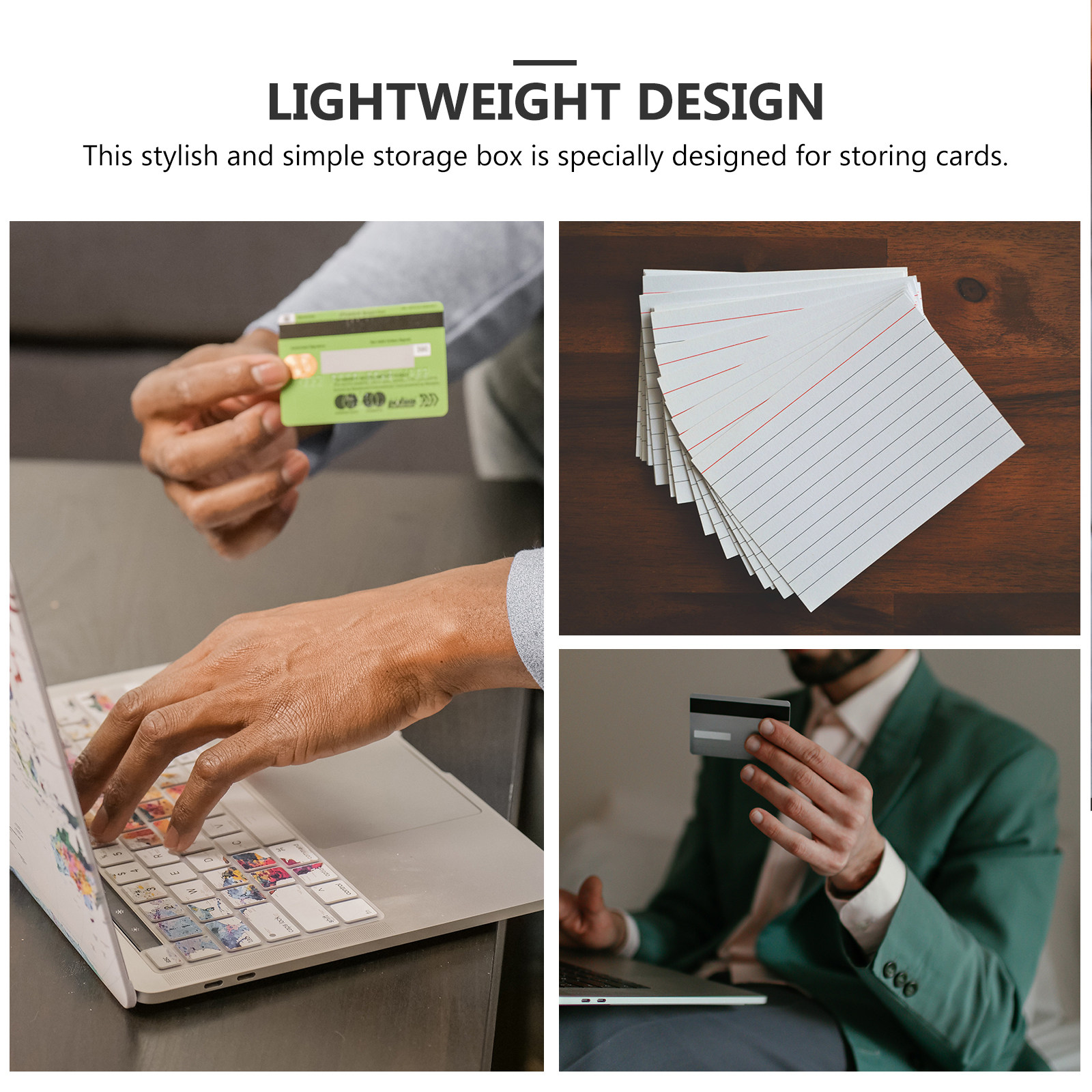 4Pcs Index Card Desktop Storag - Card Index Box 评论和价格