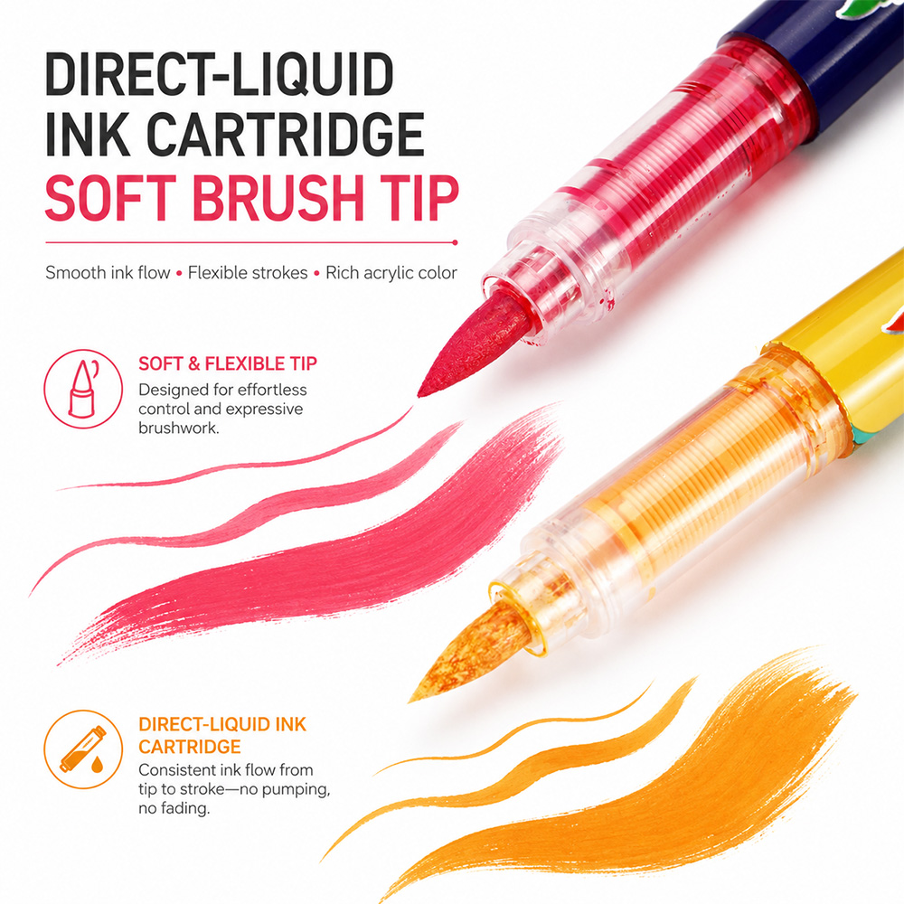 12 Colors Acrylic Brush Marker - Copic Marker Sketch 评论和价格