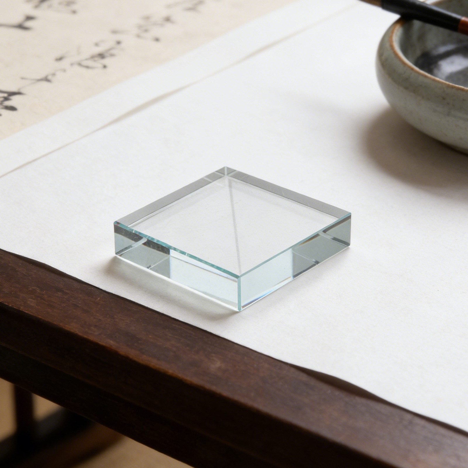 Transparent Rectangle Glass Pa - Paper Weight Crystal 评论和价格